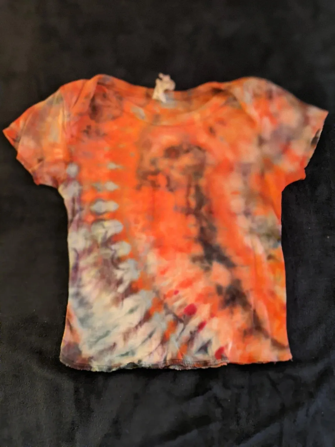 12 months Ice dye tie dye t-shirt.