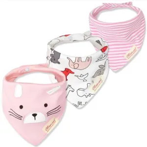 3PCS Baby Cotton double-layer thick waterproof Bibs Baby Accessories Wholesale