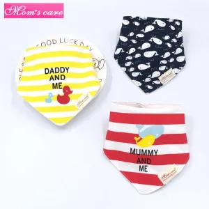 3PCS Baby Cotton double-layer thick waterproof Bibs Baby Accessories Wholesale