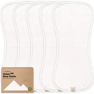 5-Pack Urban Quin Burp Cloths (Soft White)