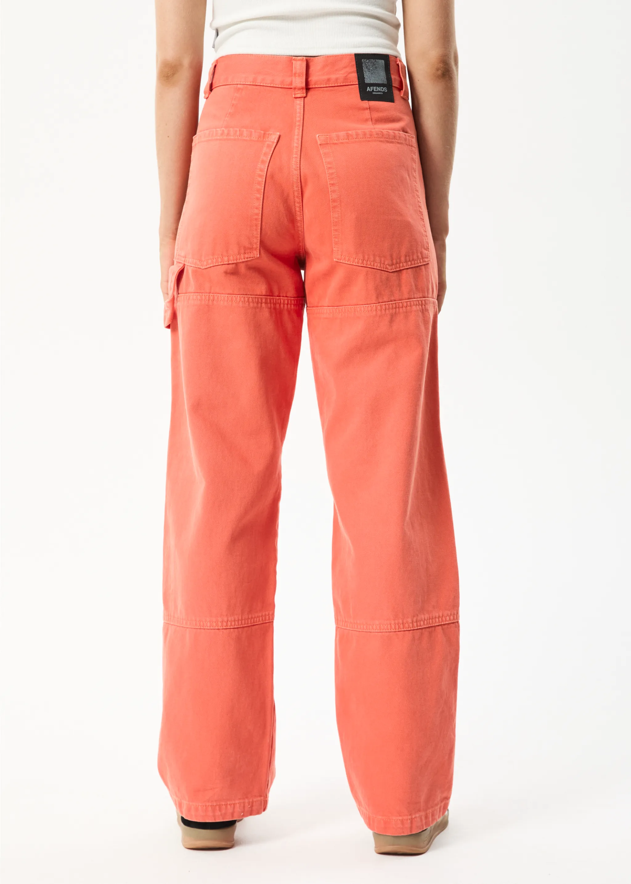 AFENDS Womens Moss - Denim Carpenter Jeans - Faded Orange