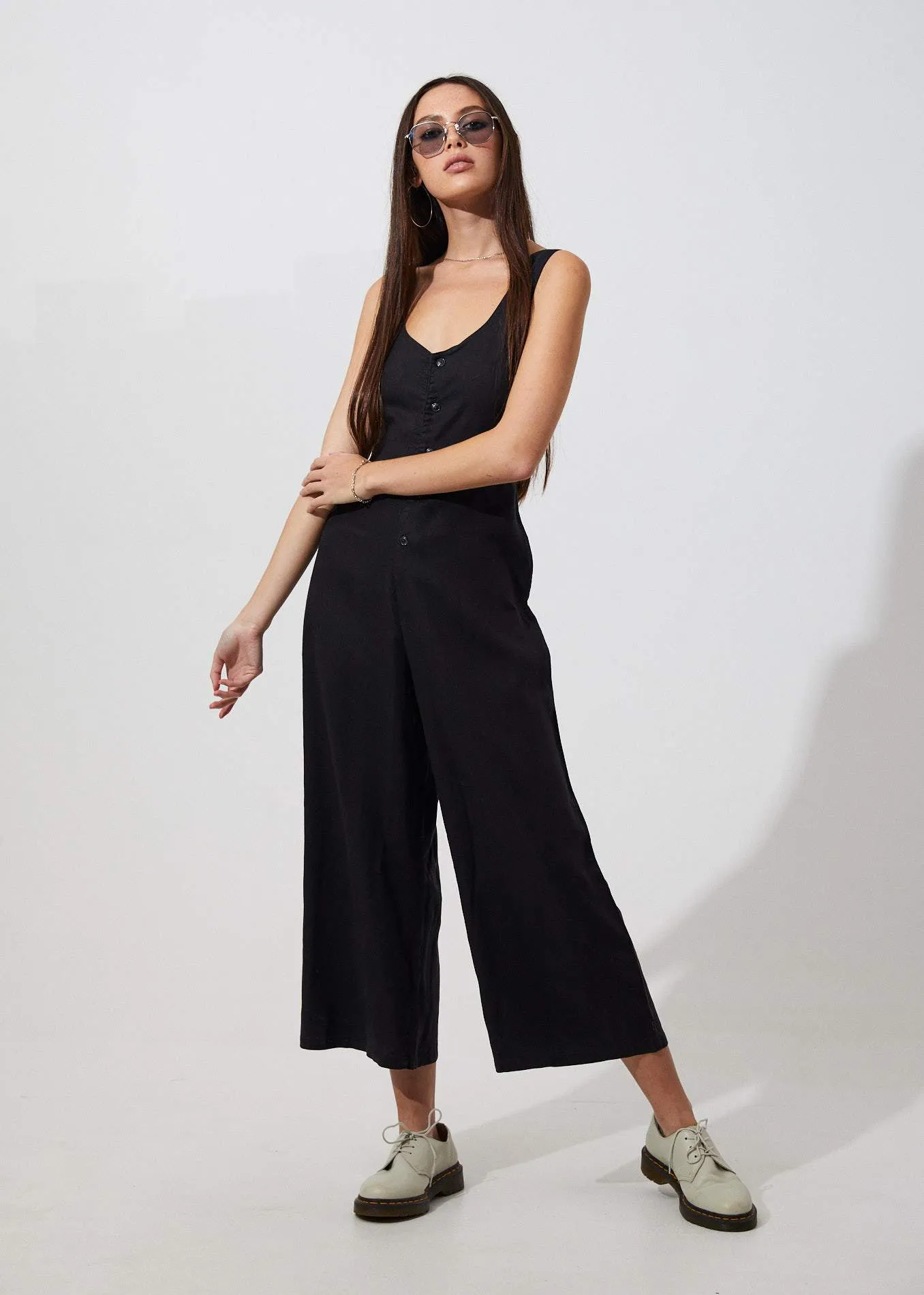 Afends Womens Verona - Hemp Jumpsuit - Black