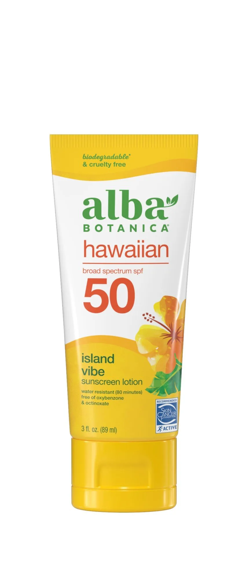 Alba Botanica Hawaiian Island Vibe SPF 50 Sunscreen 3 oz Cream