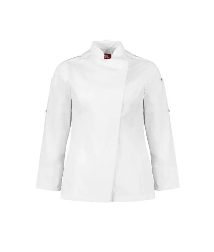 Alfresco Womens, Zip Front, L/S Vented Chef Jacket