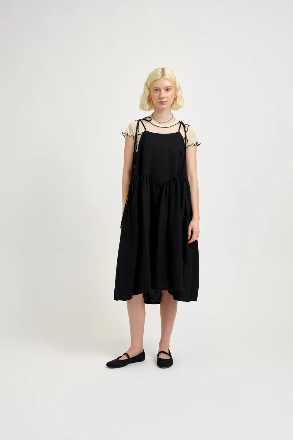 Amelie Dress Black Linen