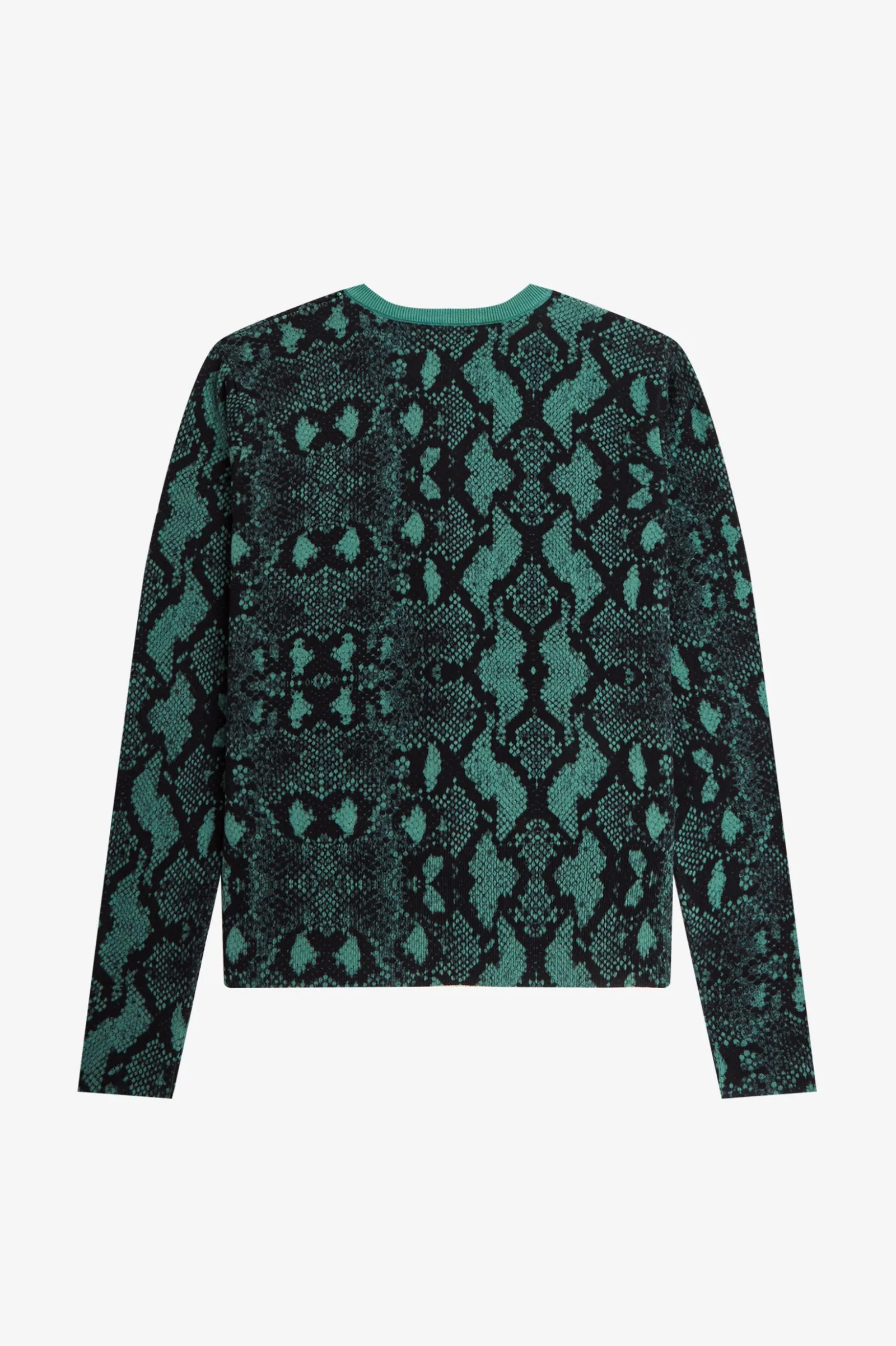 Amy Winehouse Deep Mint Snake Print Cardigan