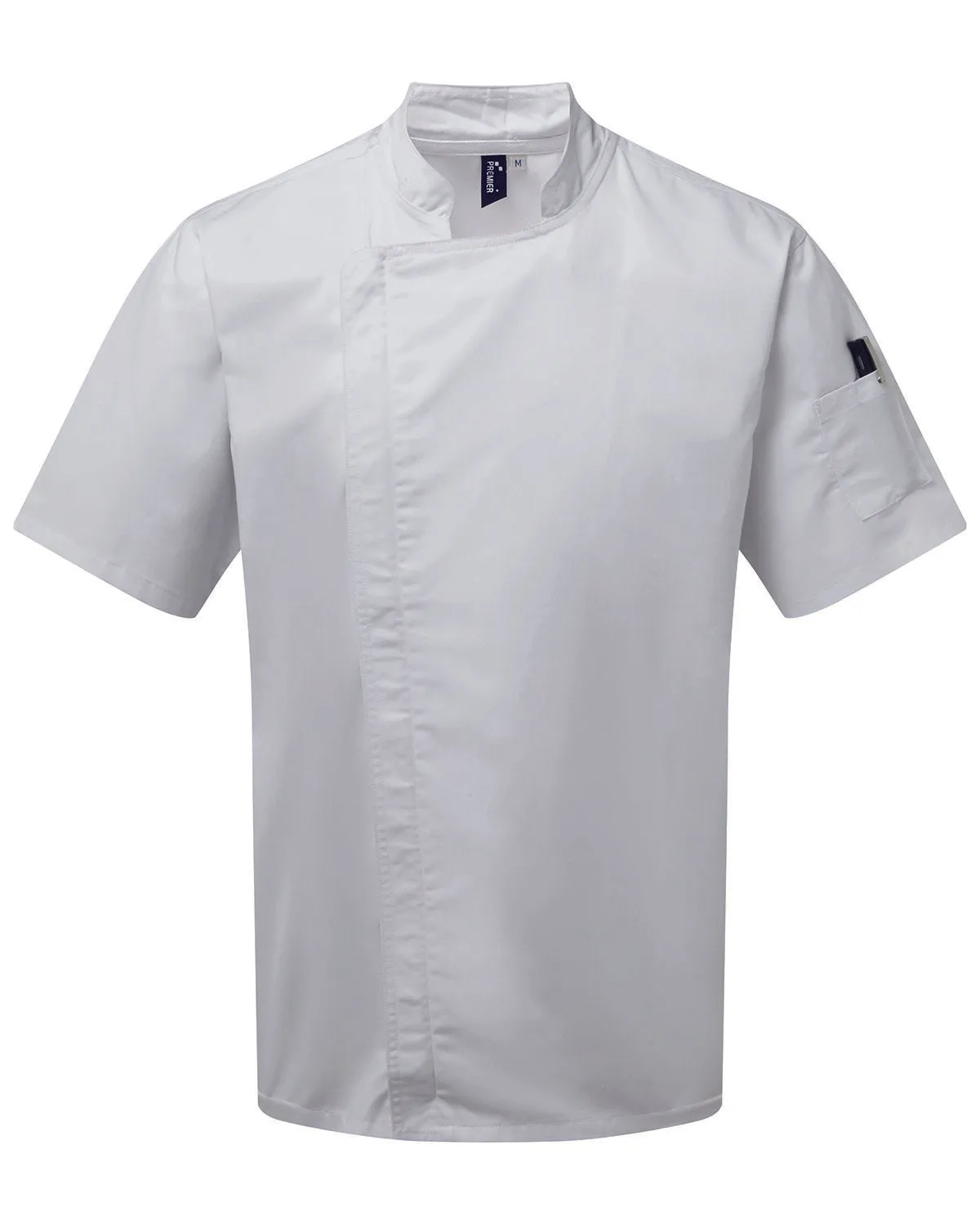 Artisan Collection by Reprime Unisex Zip-Close Short Sleeve Chef's Coat