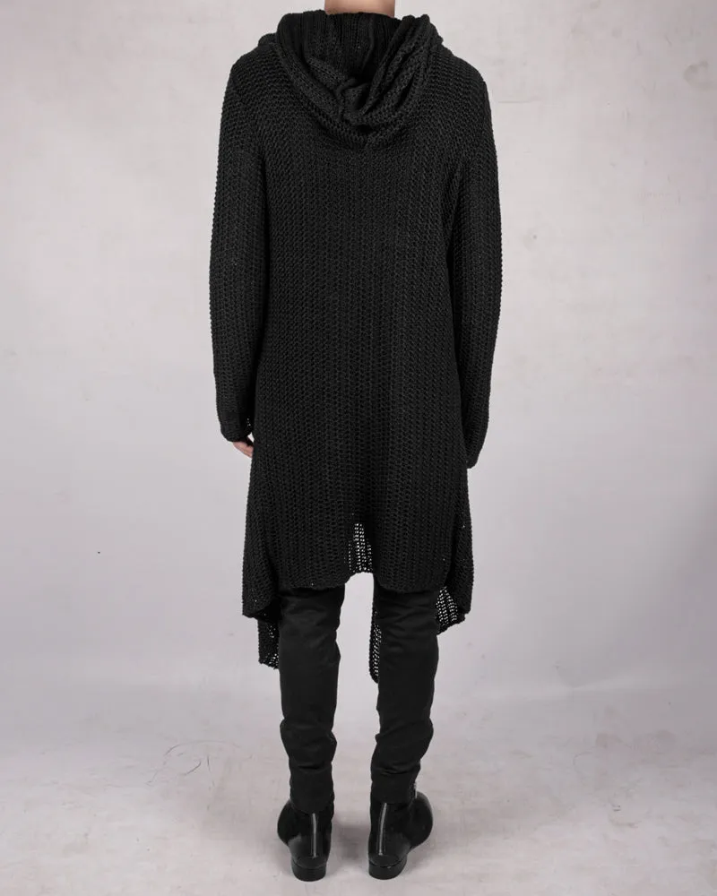 Asymmetric knitted cardigan