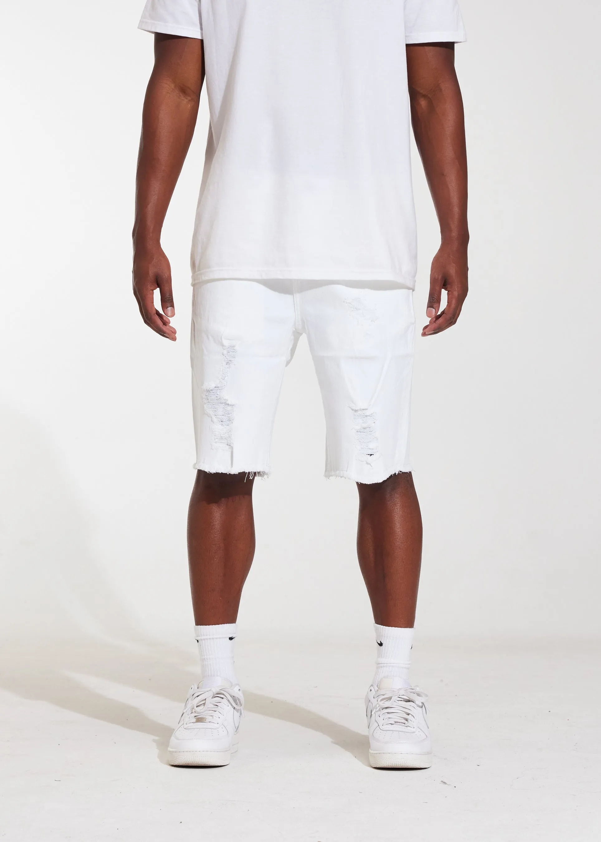 Atlantic Denim Shorts (White)