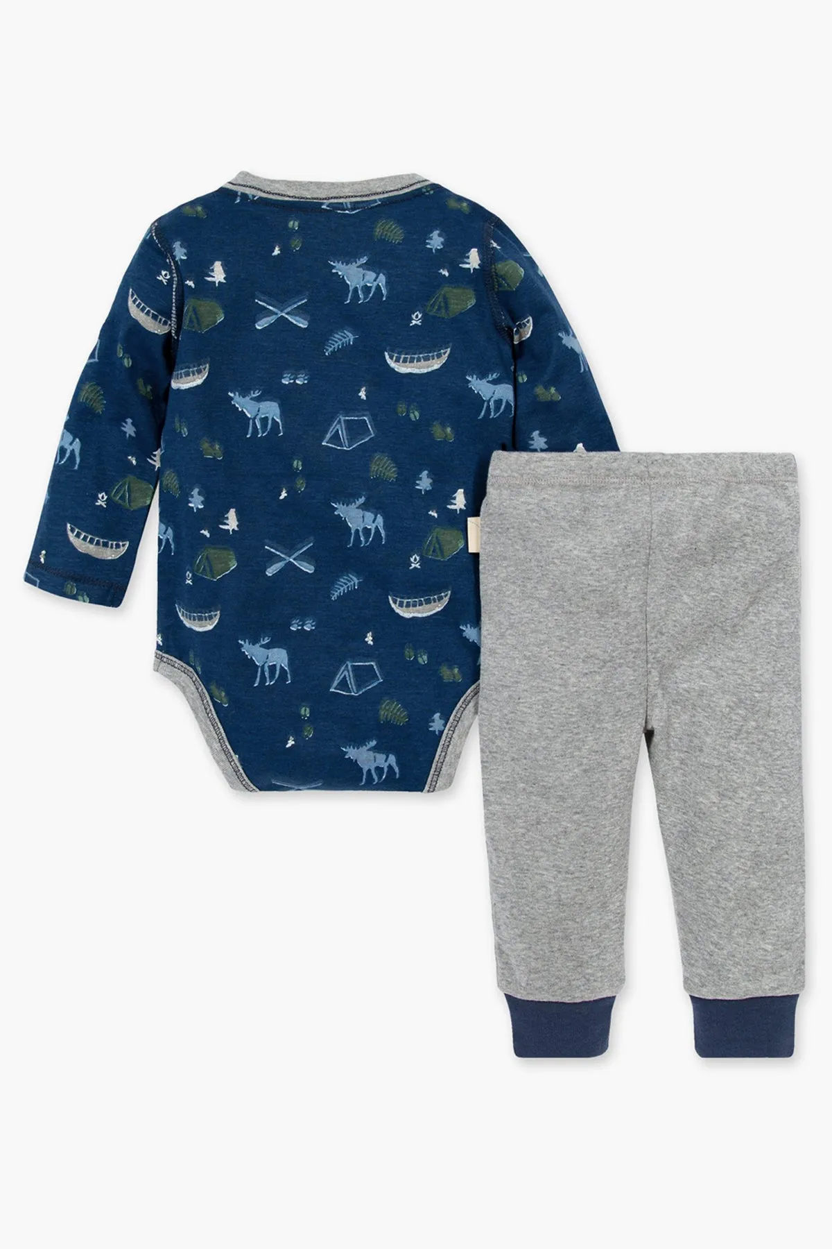 Baby Onesie Burt's Bees Moose Trails Onesie And Pants Set