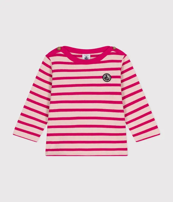 Baby Thick Cotton Breton Top - Pink