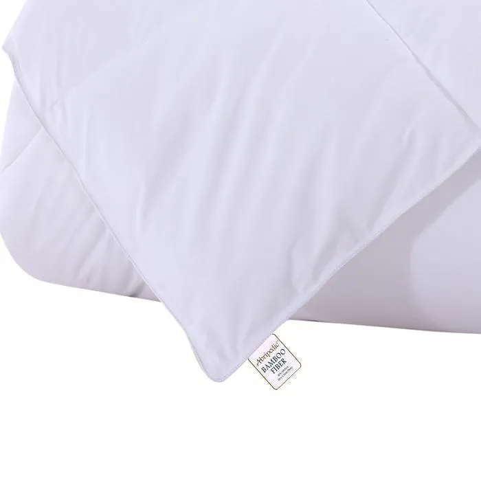 Bamboo Filled Blanket 300 Thread Count 100% Cotton Sateen White Shell