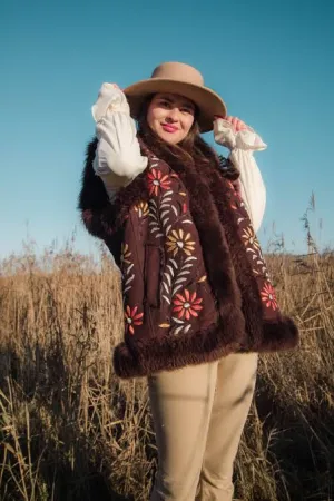 Beautiful vest and fur afghan coats