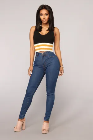 Bella High Rise Skinny Jeans - Medium Blue Wash