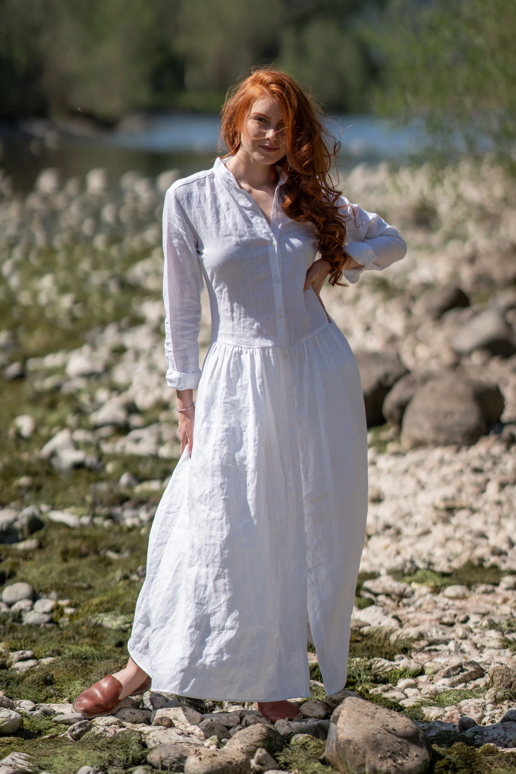 Button Down Linen Dress