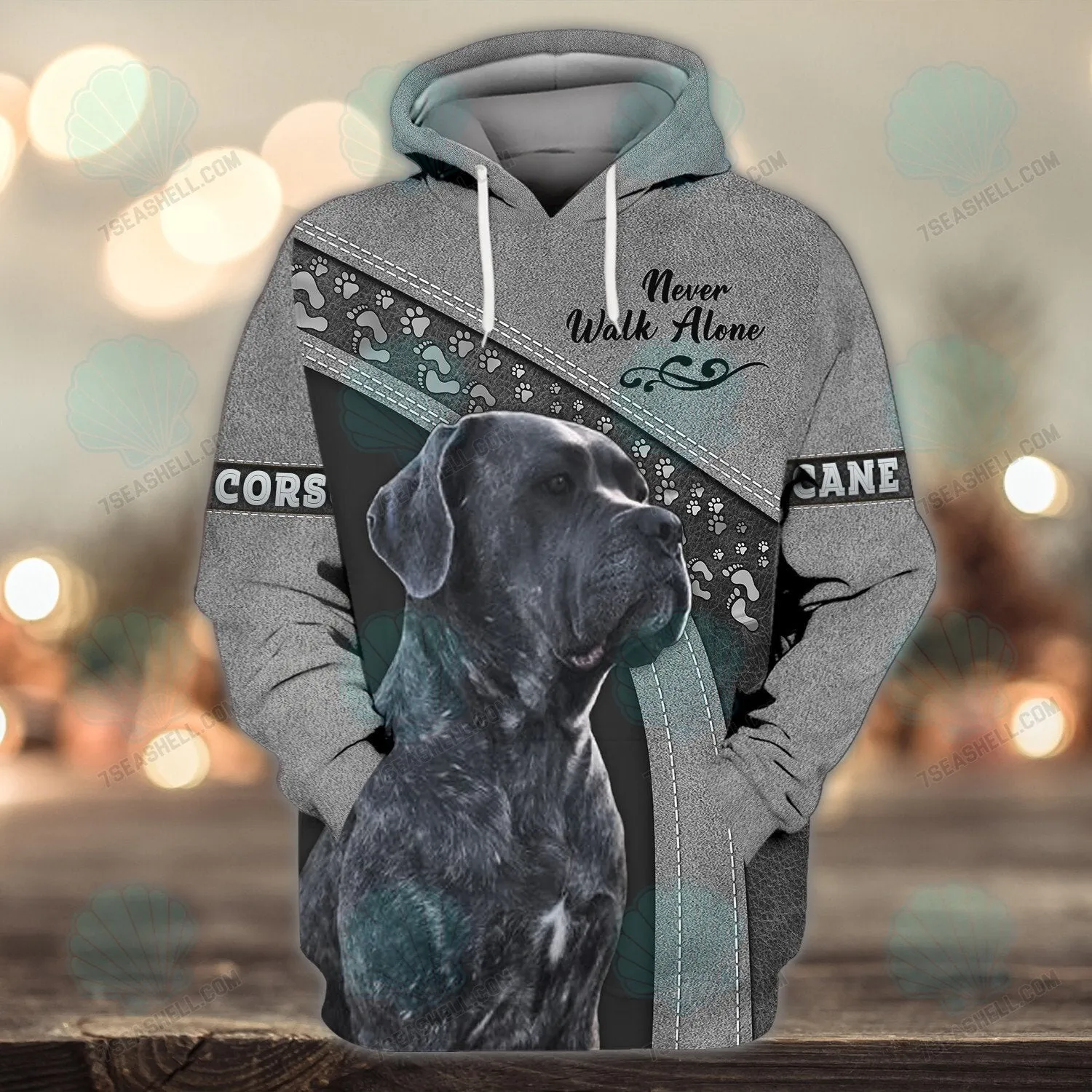 Cane Corso Never Walk Alone Love 3D Full Print Shirts, Christmas Dog Memorial Gifts for loss of Dog