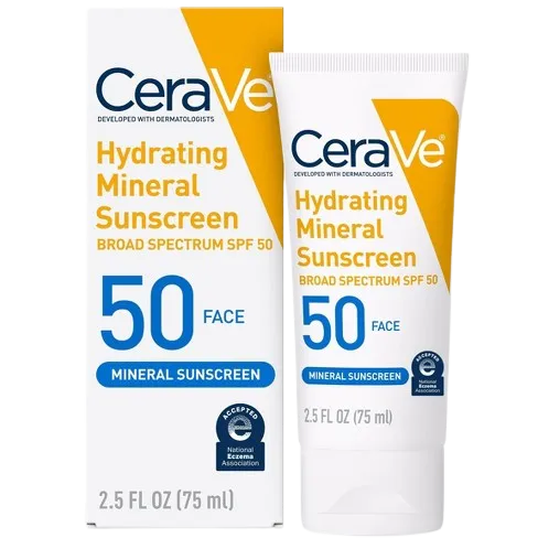 CeraVe Hydrating Mineral Suncream SPF50 Face 75ml