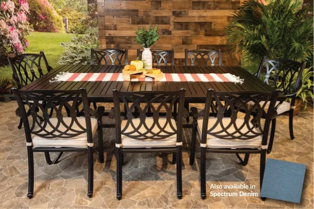 CHELSEA 9 PIECE DINING SET - 60" x 93" Stone Harbor Dining Table and 8 Chairs