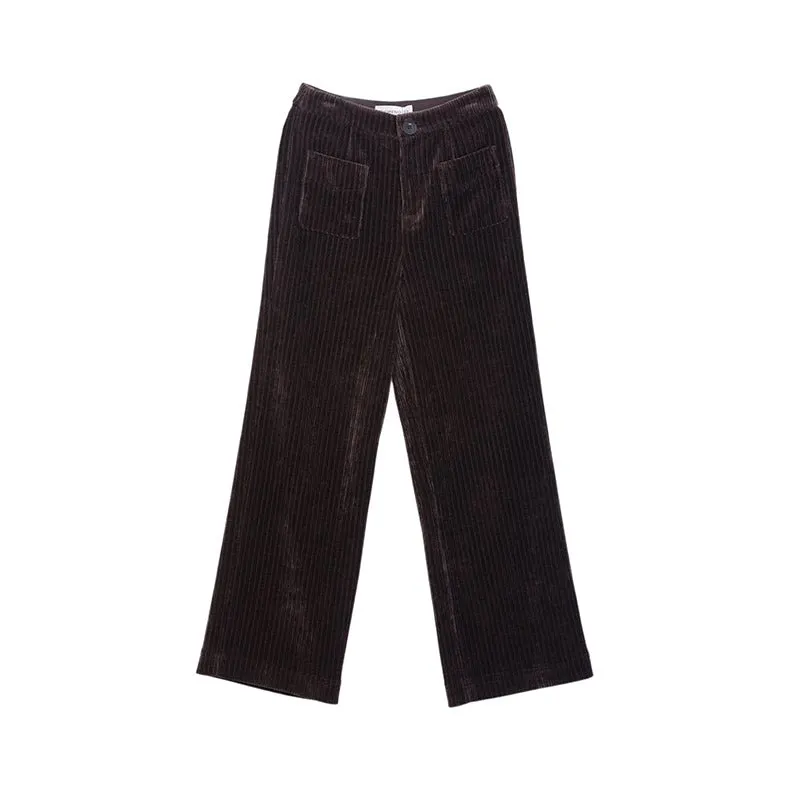 Dark Brown Velvet Pants