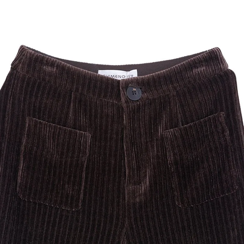 Dark Brown Velvet Pants