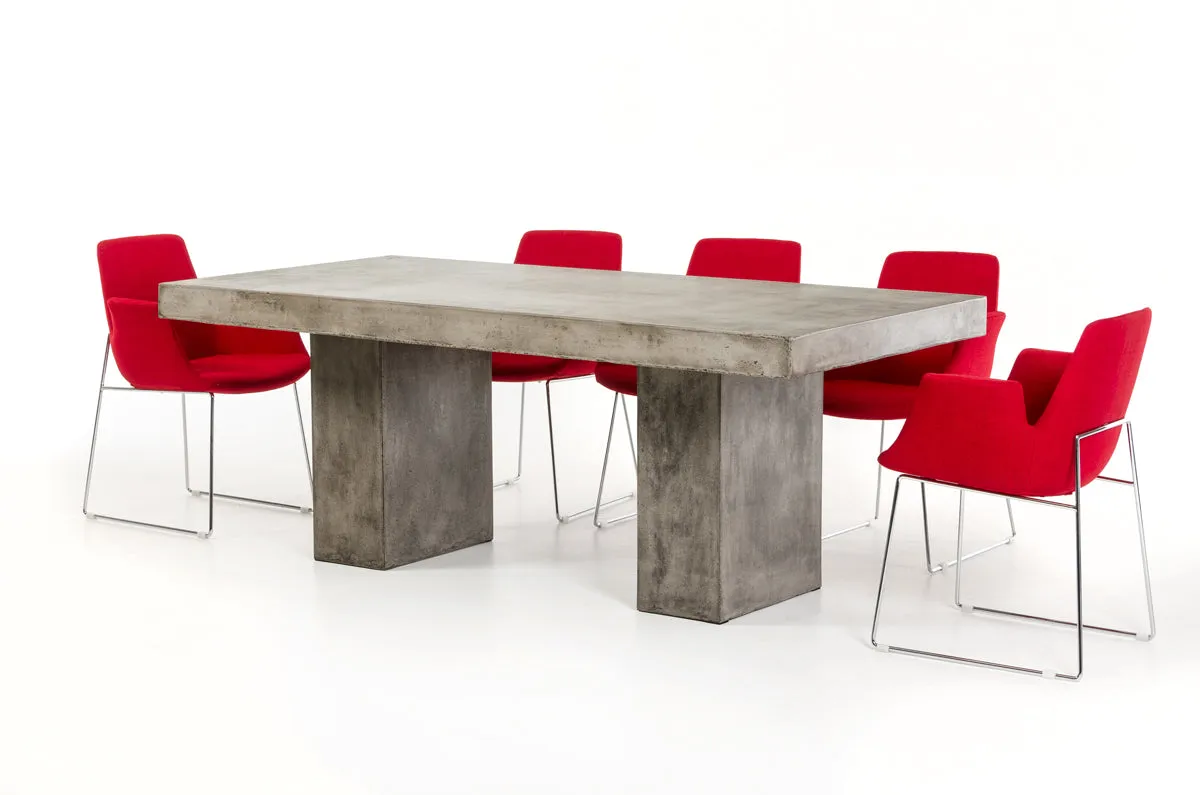 Dark Gray Concrete Dining Table