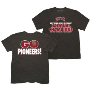 Denver Pioneers 2017 Hockey Frozen Four Champions Go Pioneers YOUTH T-Shirt