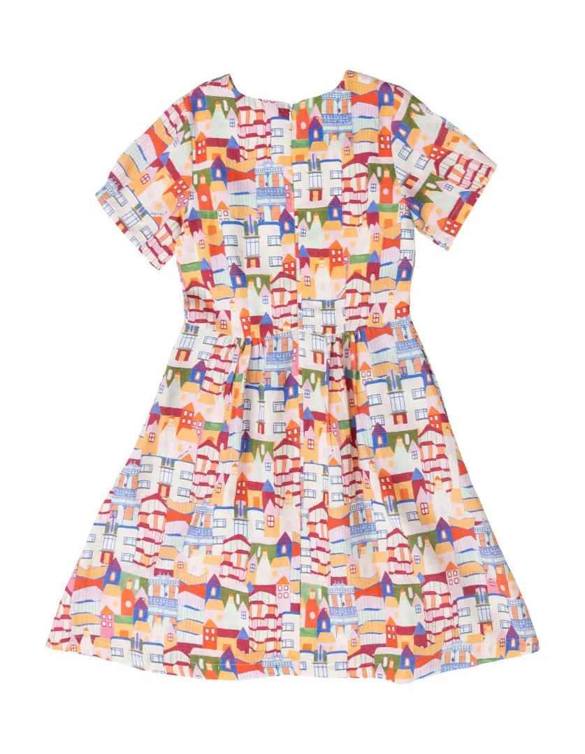 Dorothy Dress Urban Scapes in Linen