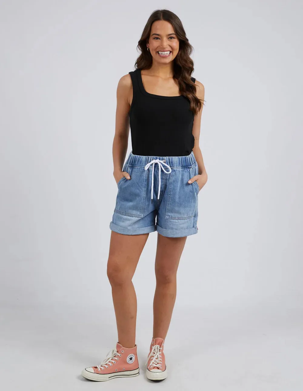 Emma Relaxed Denim Short - Mid Blue