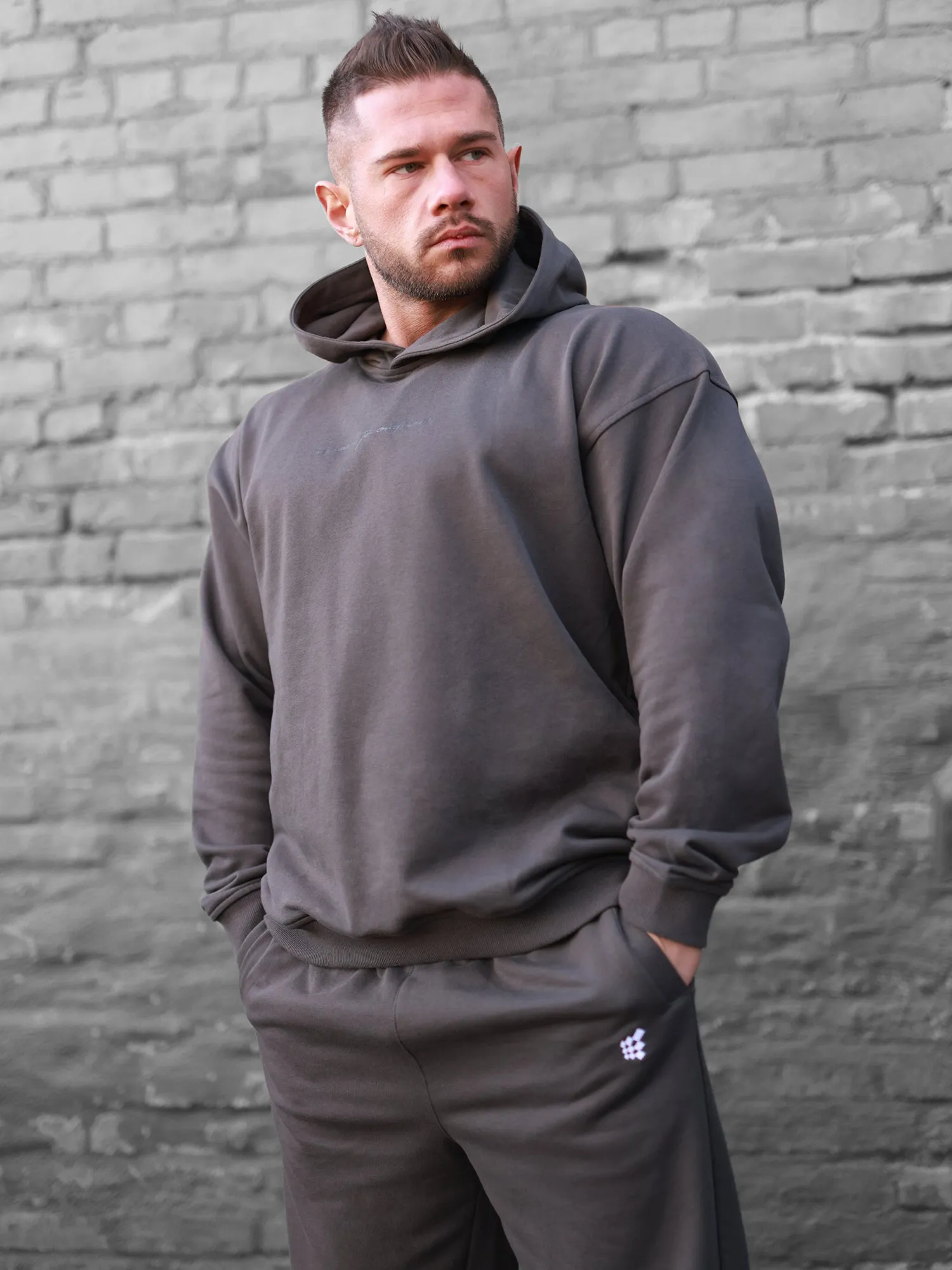 Essentials Relaxed Hoodie - Dark Gray