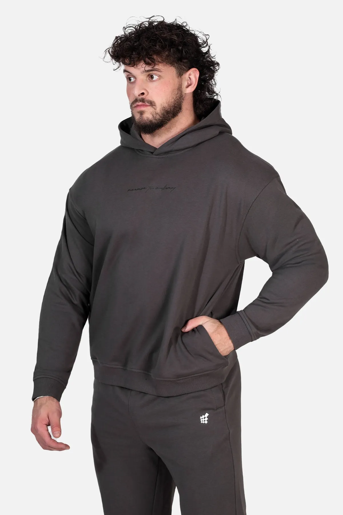 Essentials Relaxed Hoodie - Dark Gray