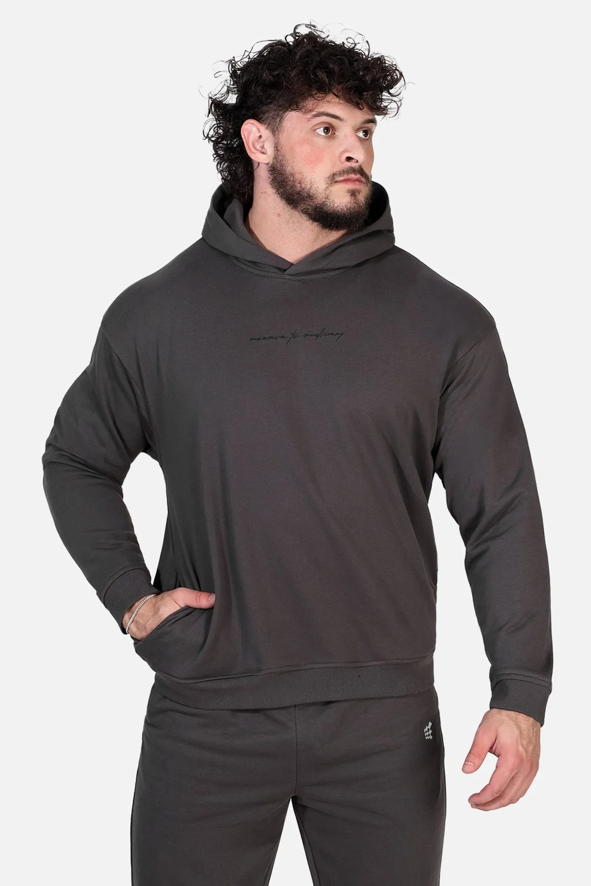 Essentials Relaxed Hoodie - Dark Gray