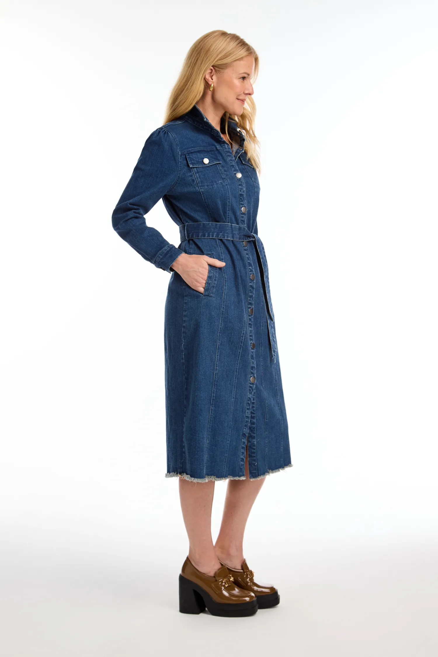 FDJ Denim Duster/Midi Denim Dress - Style 7697667