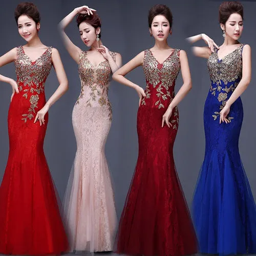 Fish Tail Banquet Evening Dress