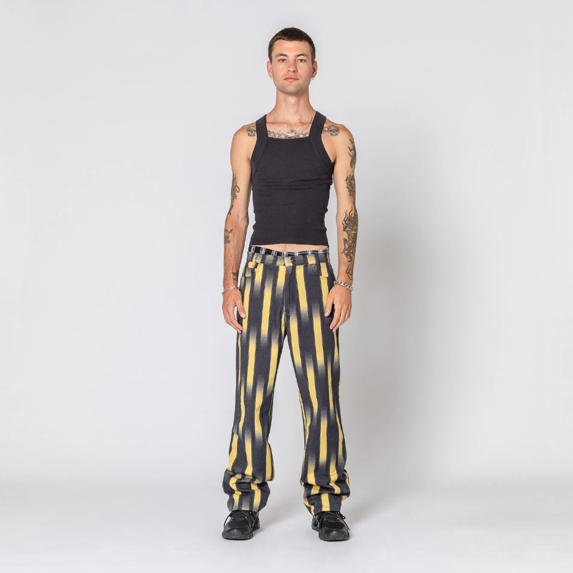 GHOST STRIPE YELLOW PARTY PANTS