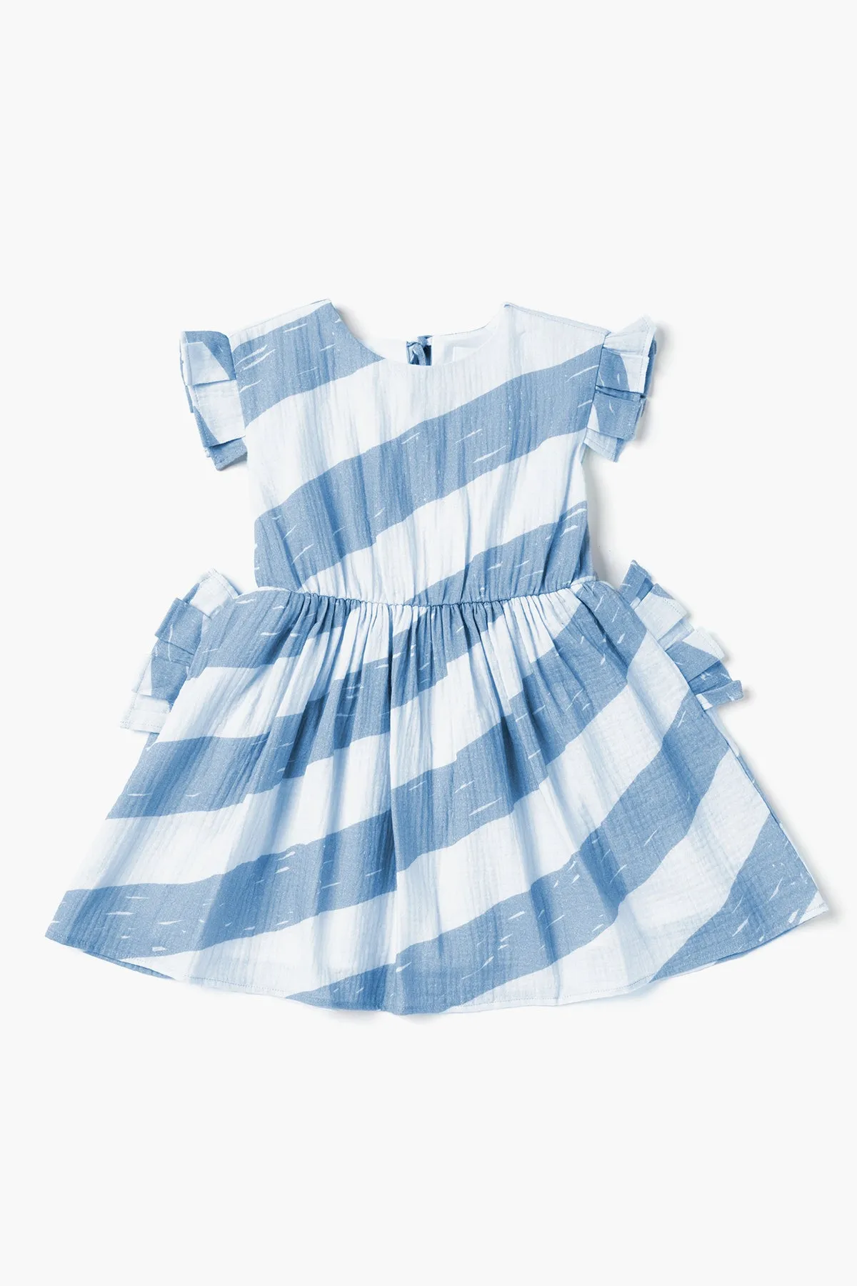 Girls Dress OMAMImini Fit And Flare Blue (Size 6 left)