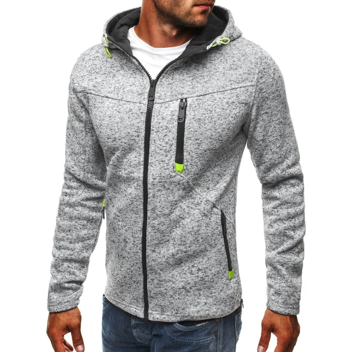 Jacquard Fleece Hoodie for Men