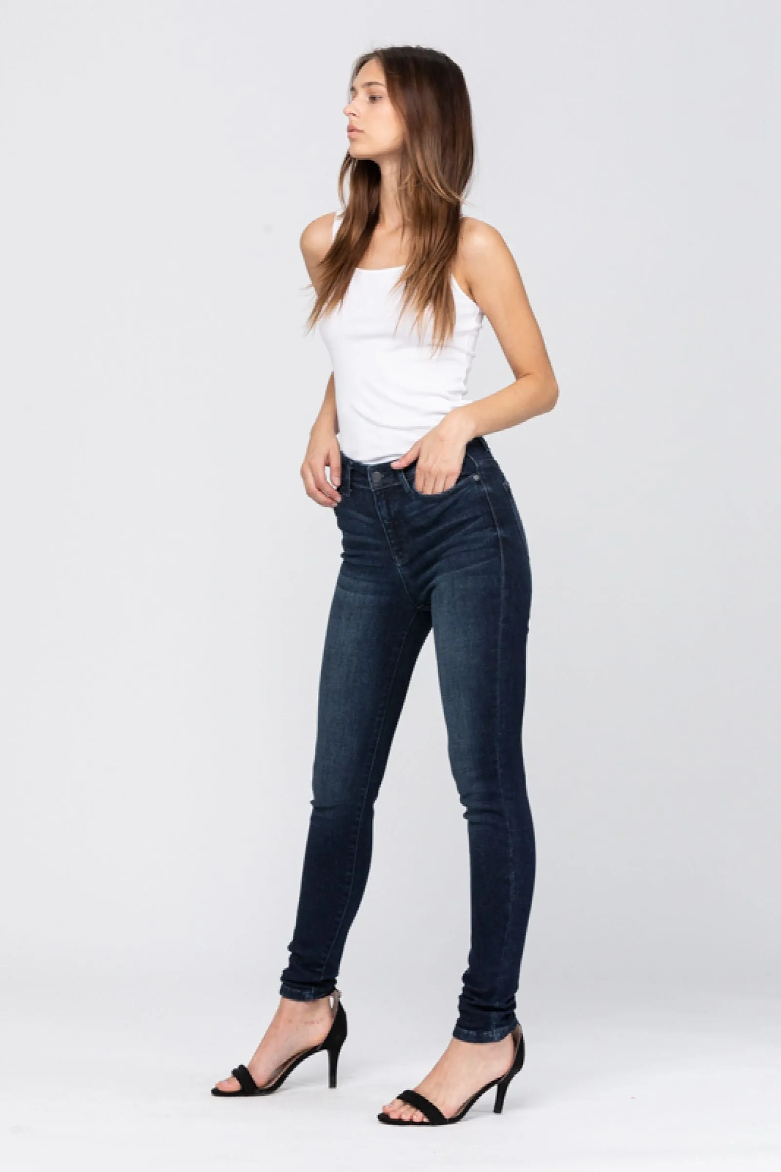 Judy Blue High Rise Super Dark Skinny Denim 82132