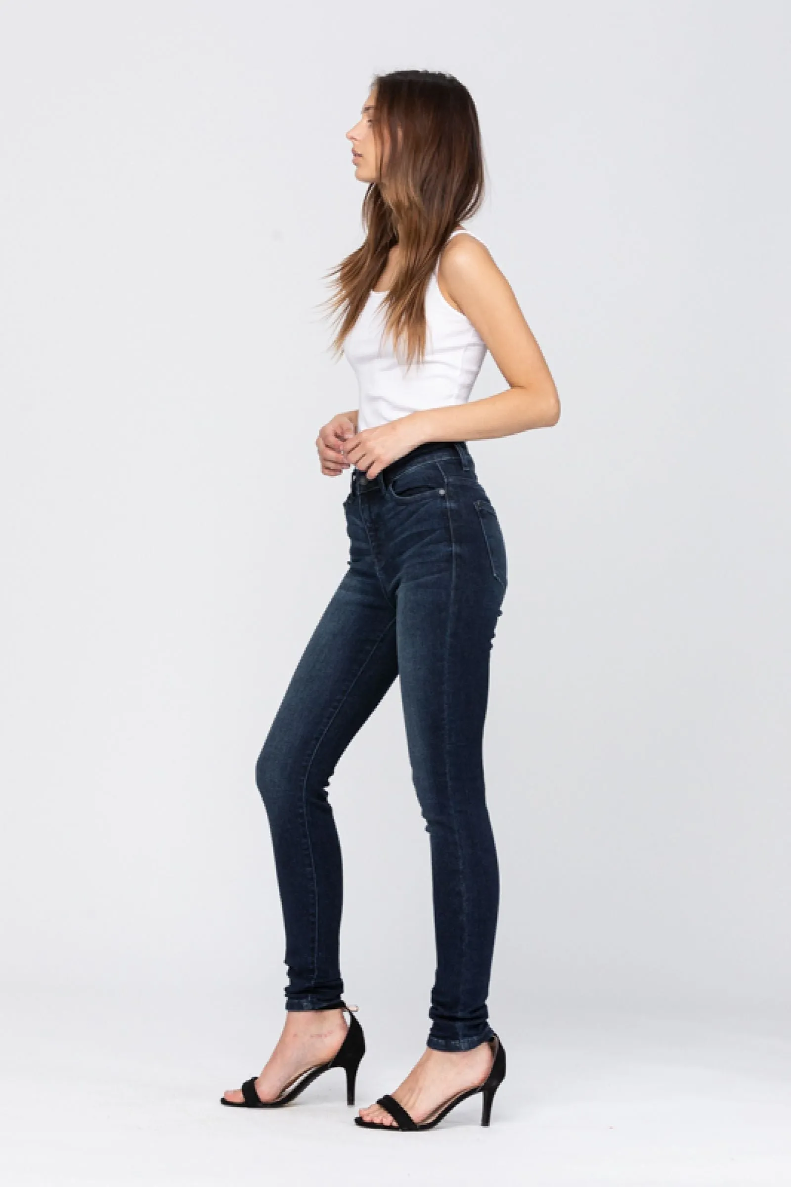 Judy Blue High Rise Super Dark Skinny Denim 82132