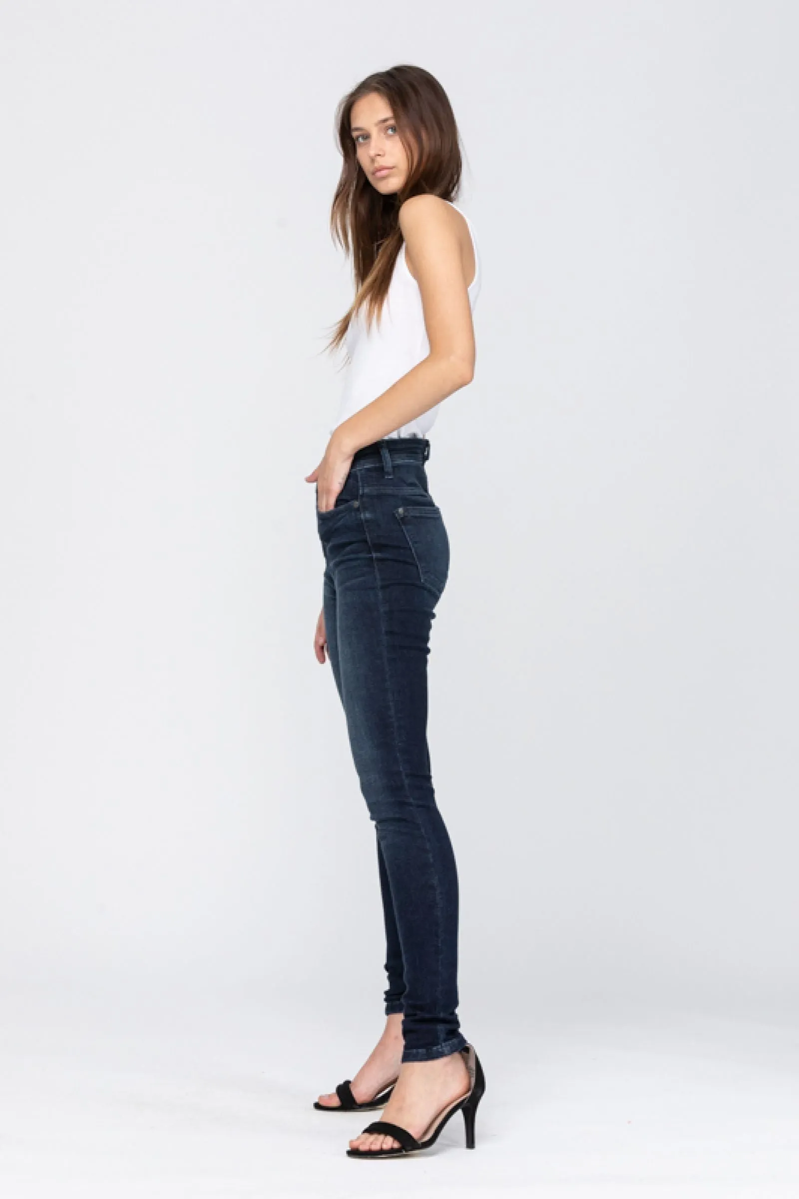 Judy Blue High Rise Super Dark Skinny Denim 82132