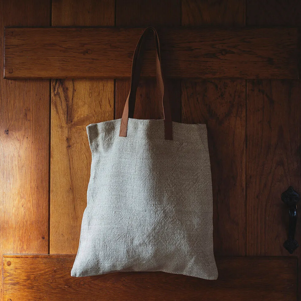 Jute Tote Bag - Natural or Denim Blue