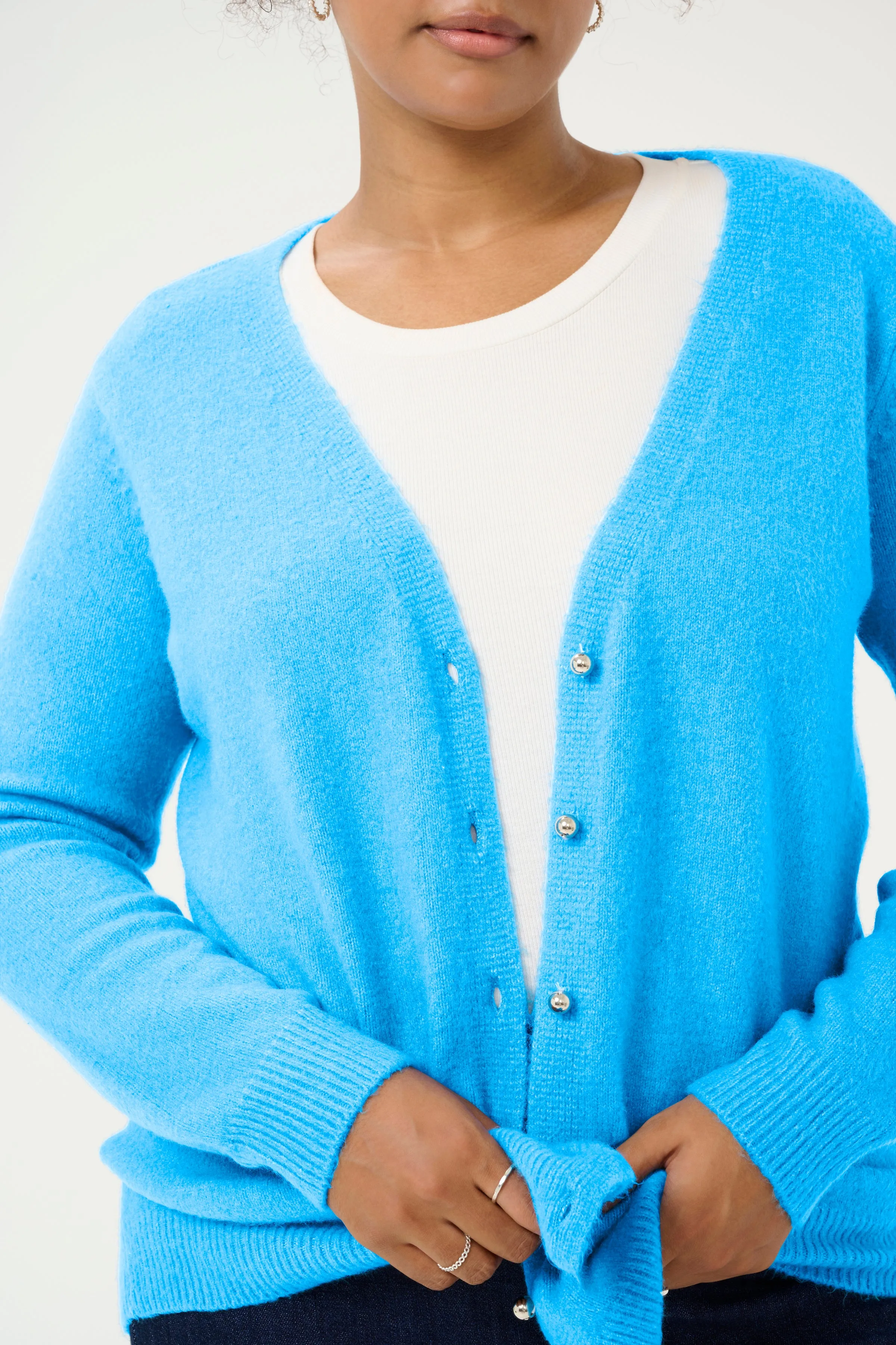 Kaffe Curve Sylvia Cardigan in Blue