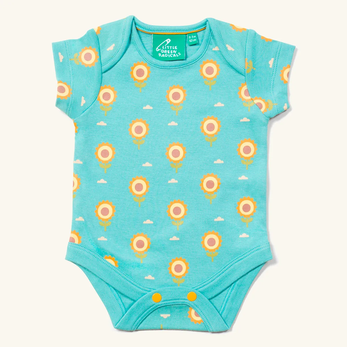 LGR Sunflowers Organic Baby Body Set - 2 Pack