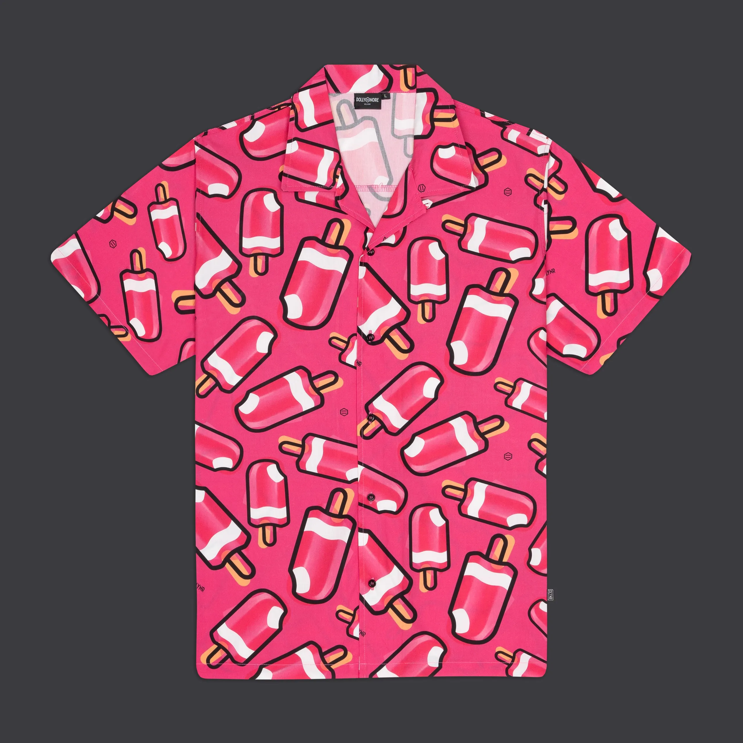 MAMBO Pattern alla Fragola Bowling Shirt