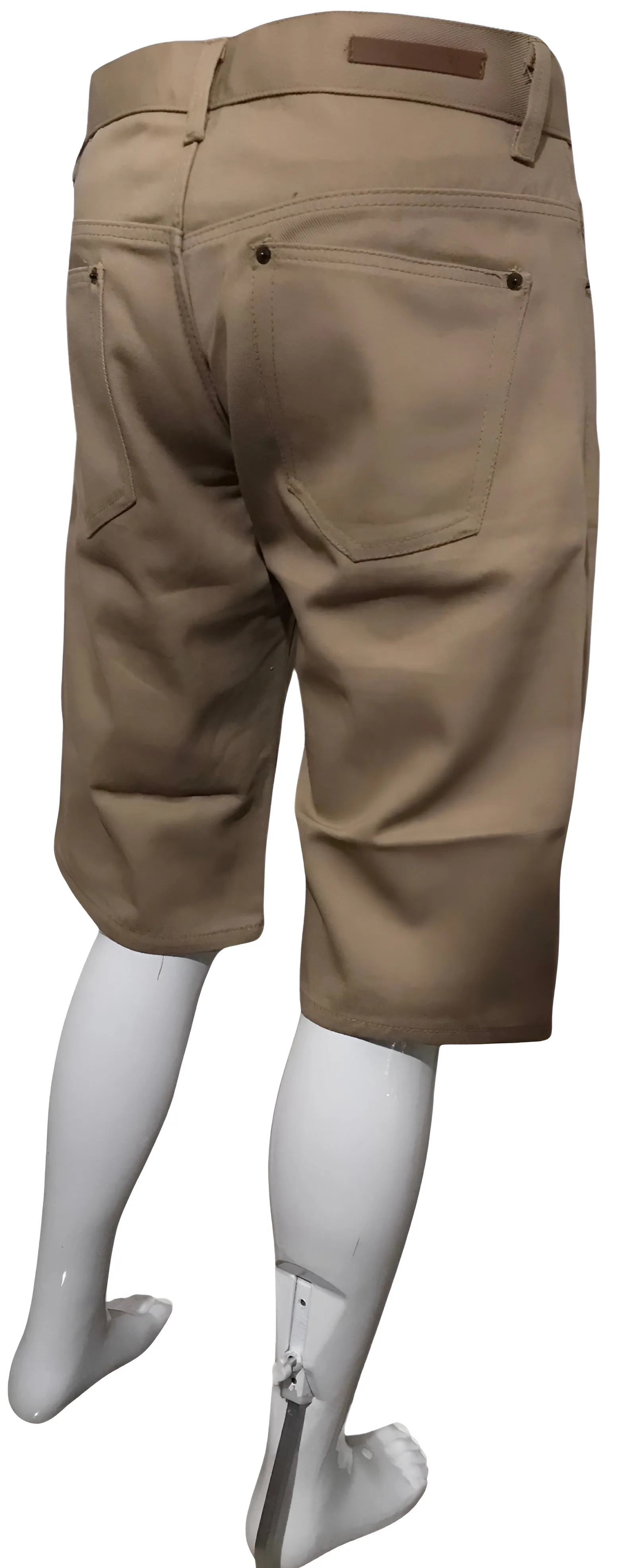 ^MAXI MILIAN^ (LIGHT BROWN) ~NATIVE AMERICAN~ DENIM SHORTS (SLIM FIT) (EMBROIDERED)