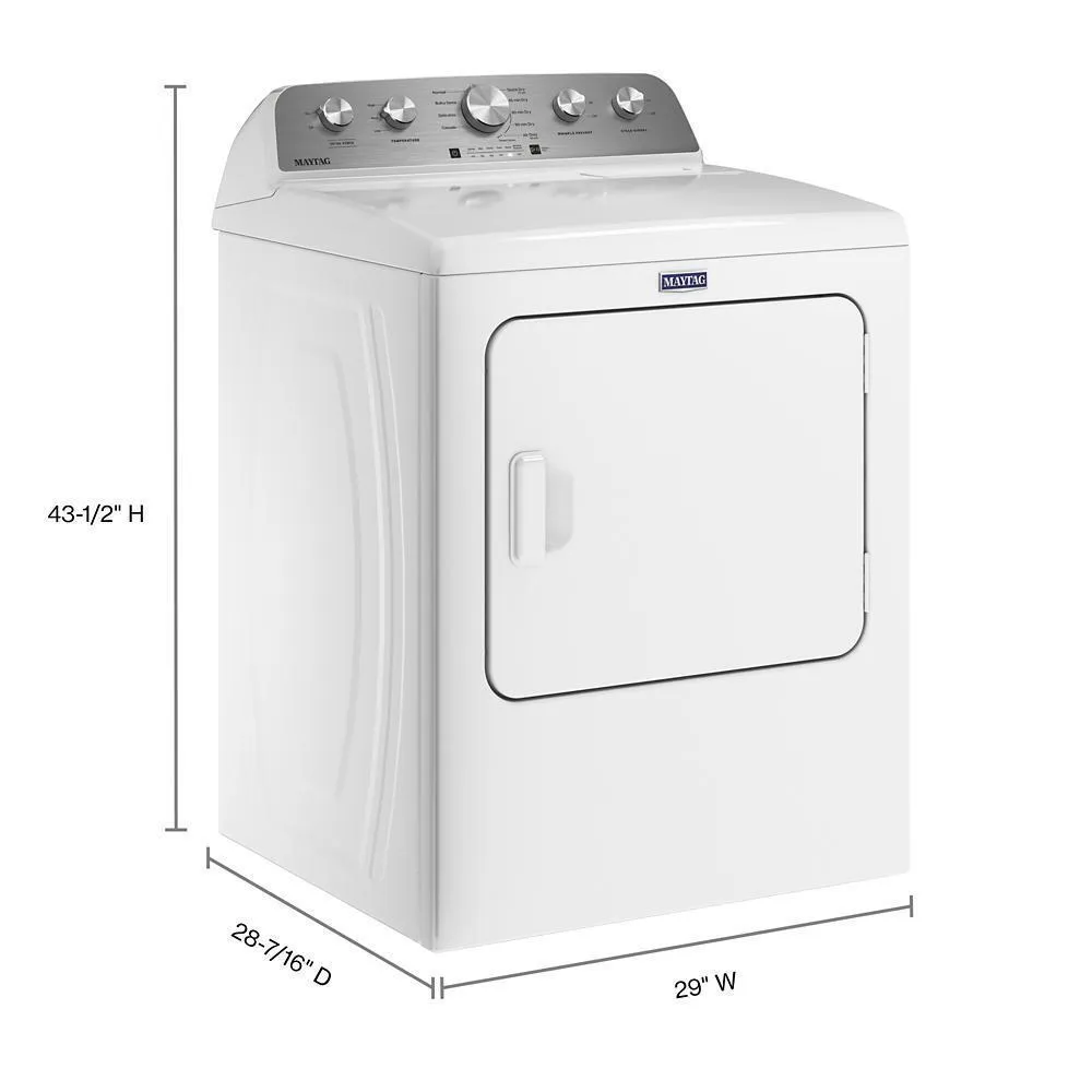 Maytag MGD5030MW Top Load Gas Dryer with Extra Power - 7.0 cu. ft.