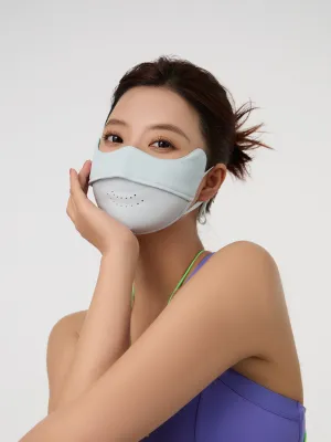 MDOG Patchwork Breathable Ice Silk Sunscreen Face Mask UPF200 