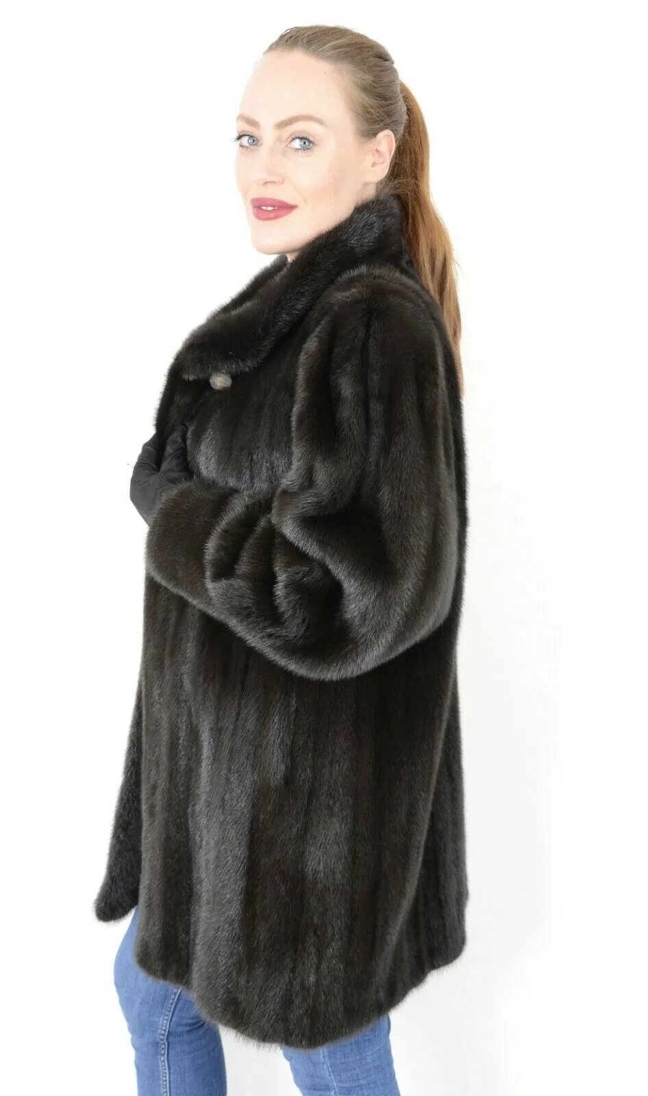 Mink Jacket with Mandarin Collar (Saga)