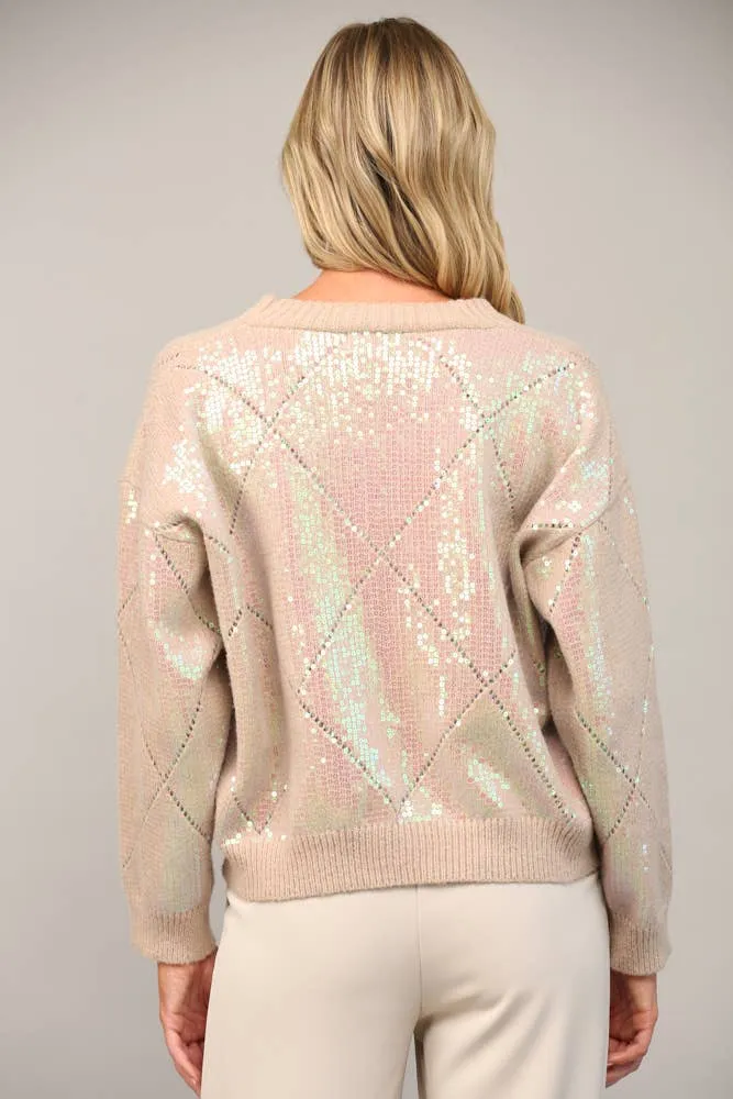 Moon Sequin Cardigan