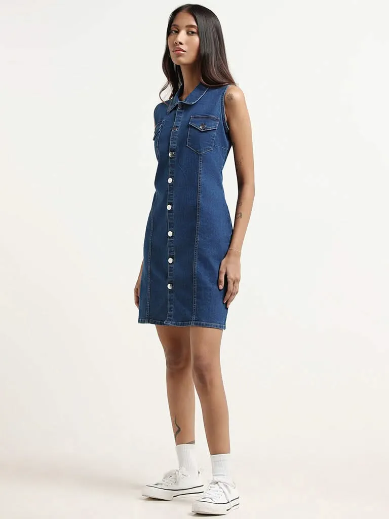 Nuon Dark Blue Denim Dress