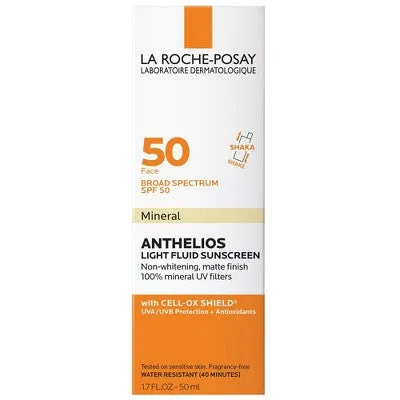 Open Box - La Roche-Posay Anthelios Ultra-Light Fluid Mineral Face Sunscreen with Zinc Oxide – SPF 50 - 1.7 fl oz